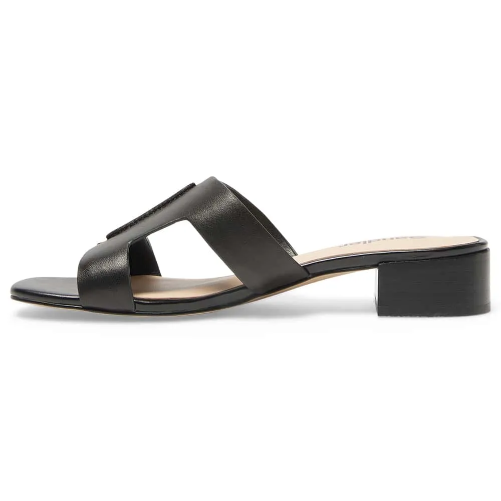 Kerry Heel in Black Leather