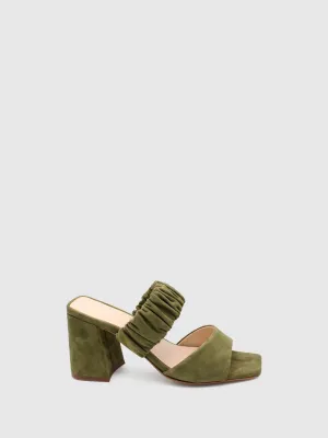 Khaki Heel Sandals