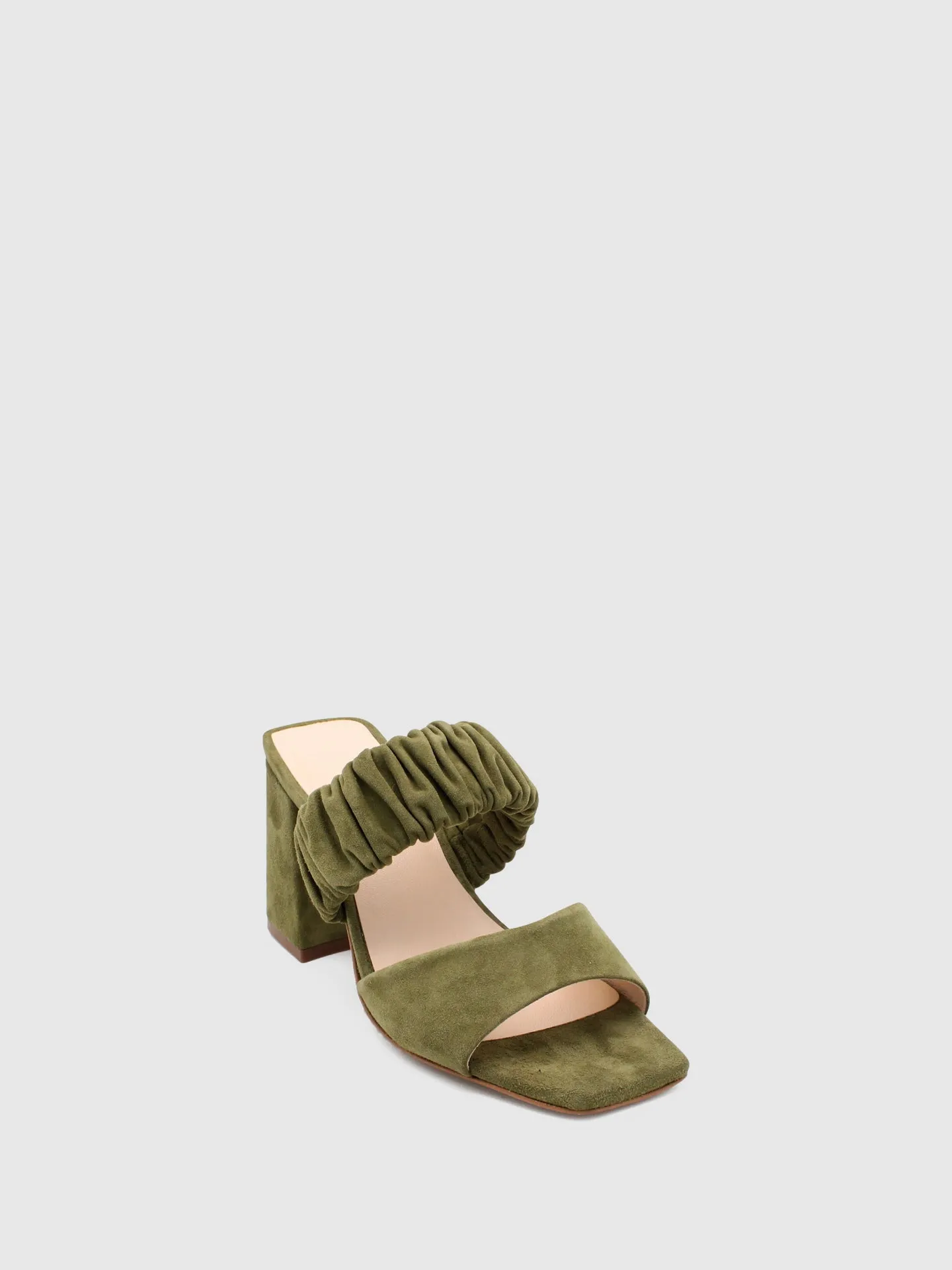 Khaki Heel Sandals