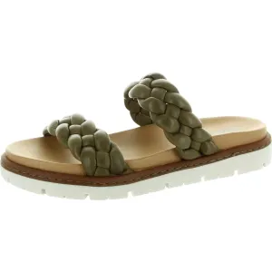 KHELK22 Womens Braided Leather Slide Sandals