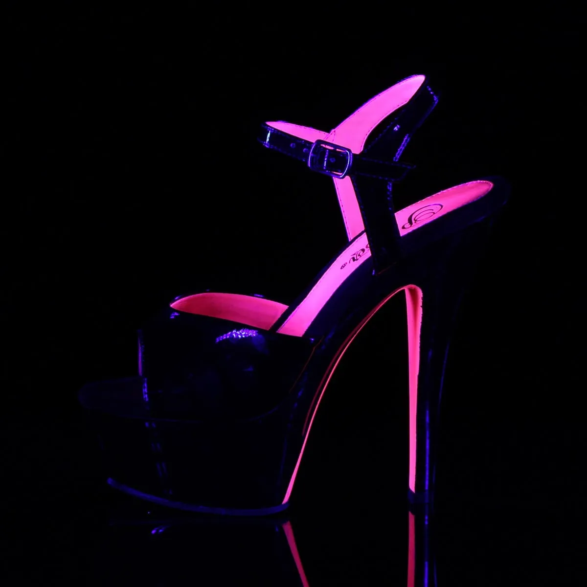 KISS-209TT Black Patent/Black-Neon Hot Pink