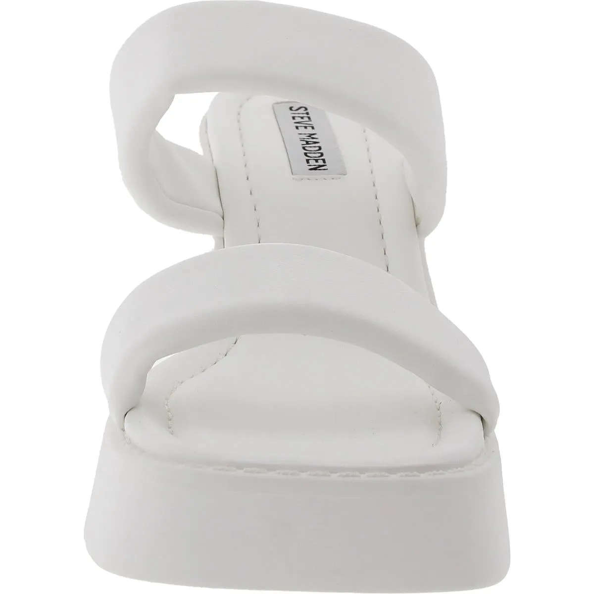 Kourtney Womens Padded Insole Faux Leather Platform Sandals
