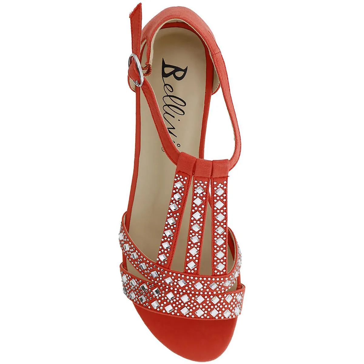 Laaris Womens Peep Toe Ankle Strap T-Strap Sandals