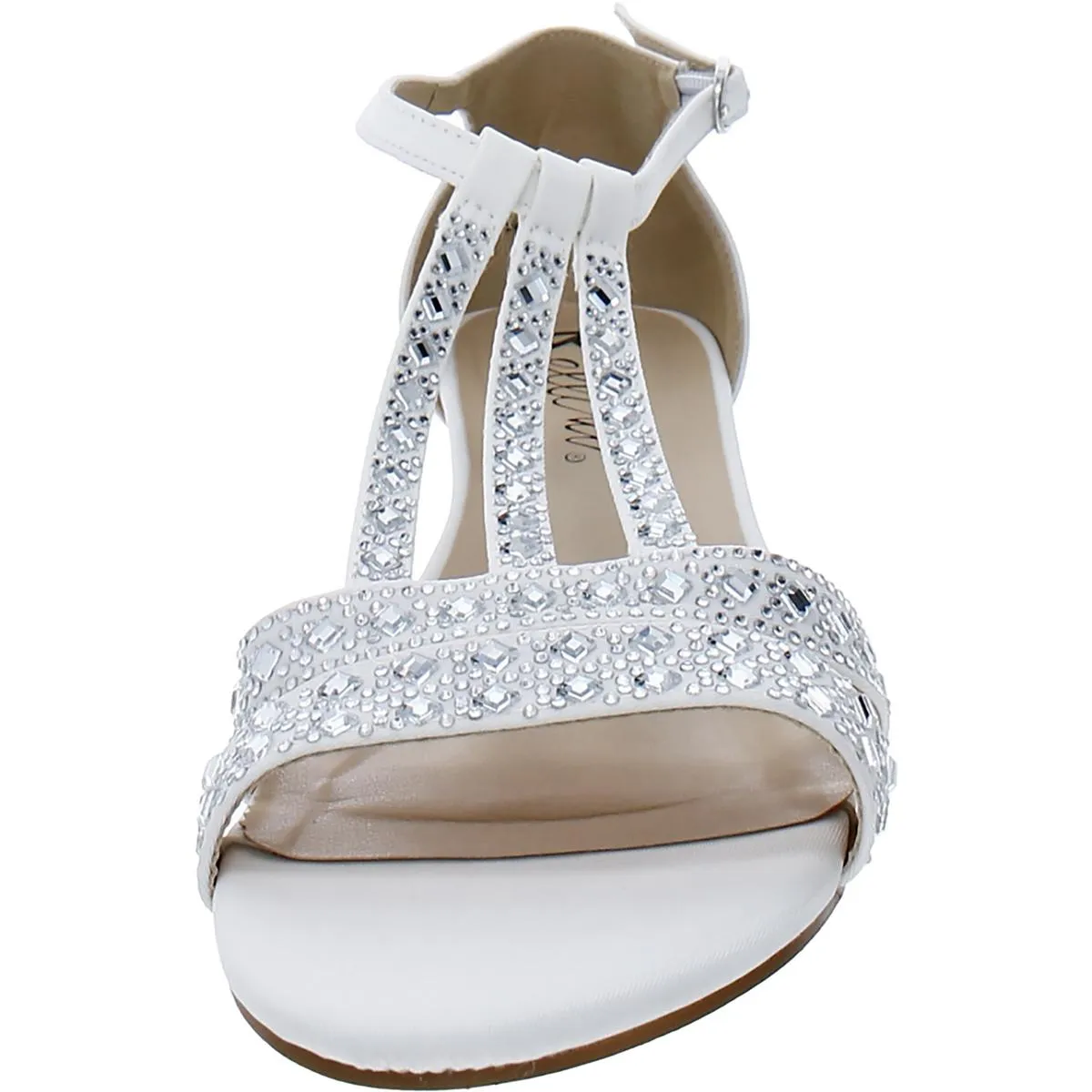 Laaris Womens Peep Toe Ankle Strap T-Strap Sandals