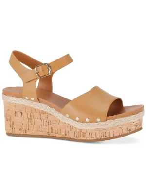 Laceyyp Womens Ankle Strap Sling Back Wedge Sandals