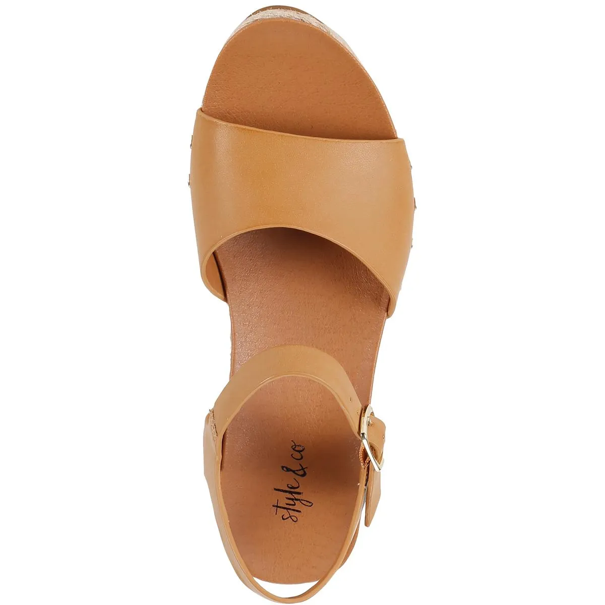 Laceyyp Womens Ankle Strap Sling Back Wedge Sandals