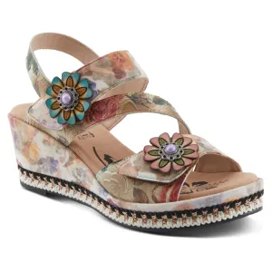 L'Artiste By Spring Step Blissful Beige Multi Leather Sandal (Women's)