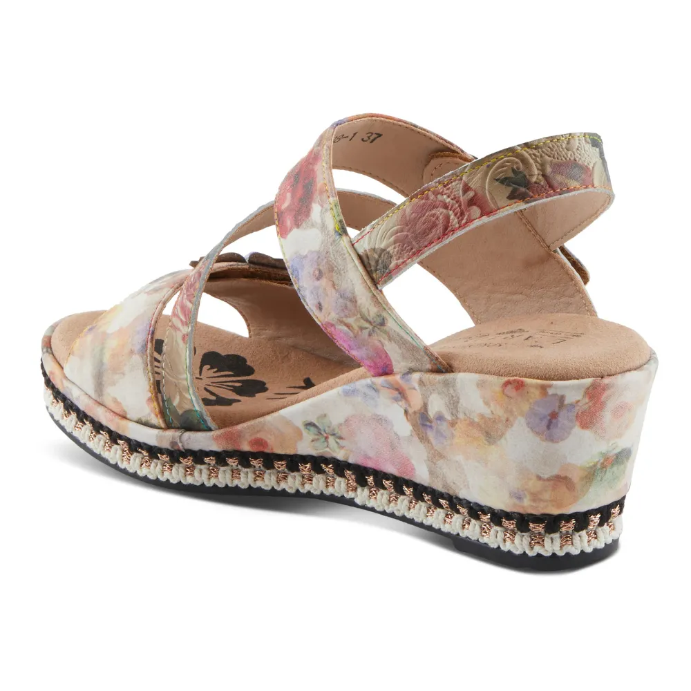 L'Artiste By Spring Step Blissful Beige Multi Leather Sandal (Women's)