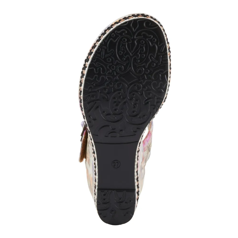L'Artiste By Spring Step Blissful Beige Multi Leather Sandal (Women's)