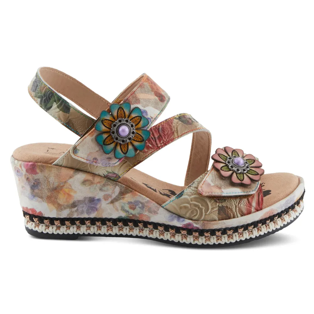 L'Artiste By Spring Step Blissful Beige Multi Leather Sandal (Women's)