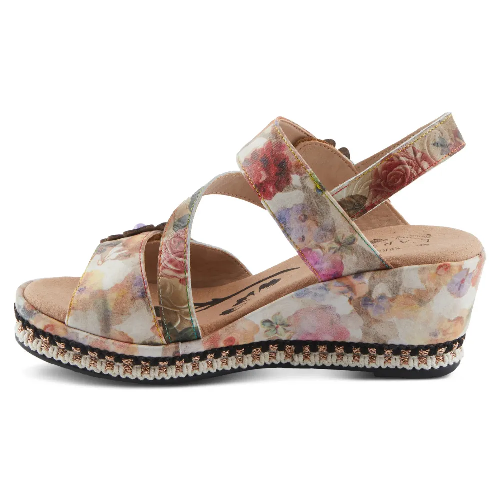 L'Artiste By Spring Step Blissful Beige Multi Leather Sandal (Women's)