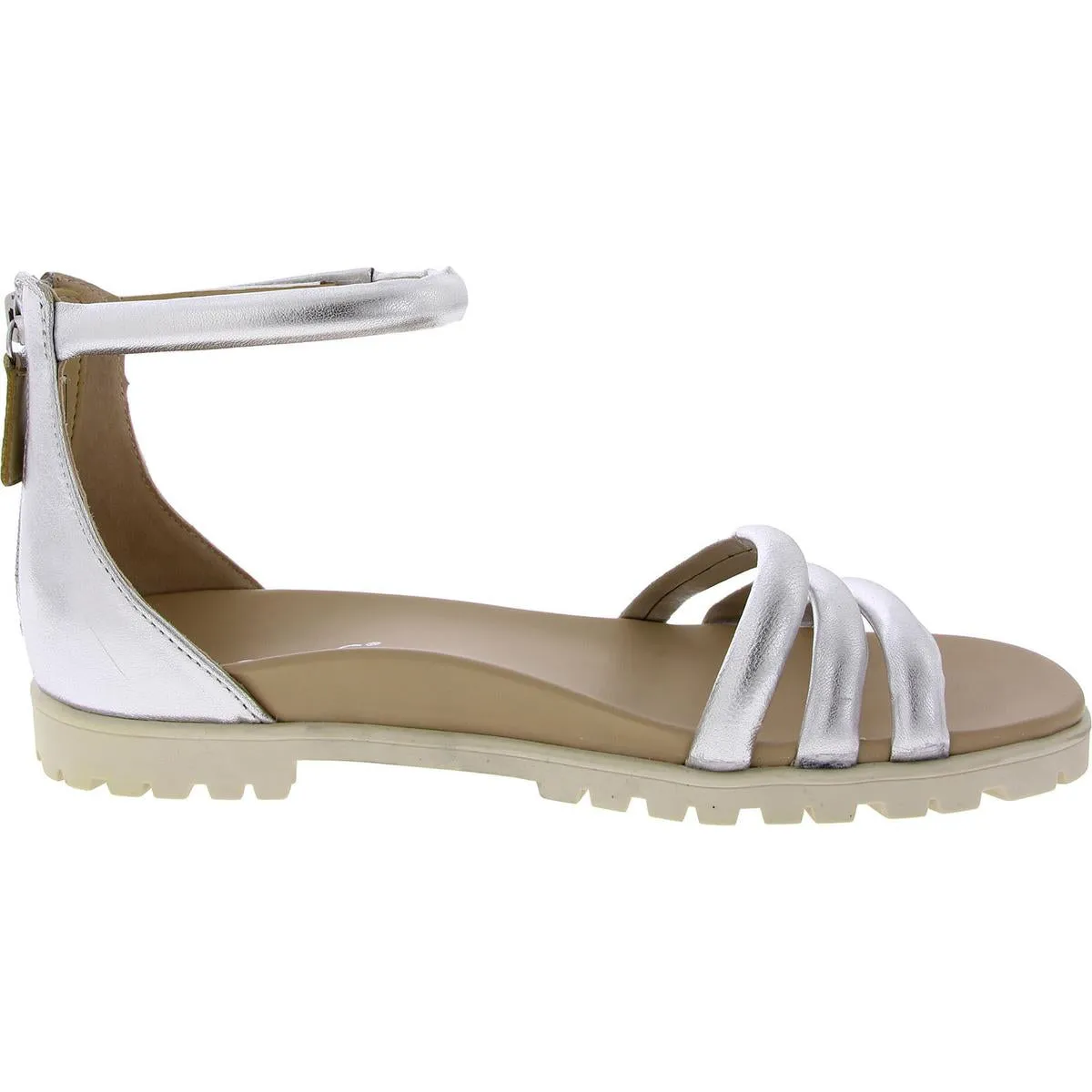 Laurel Womens Leather Zipper Ankle Strap