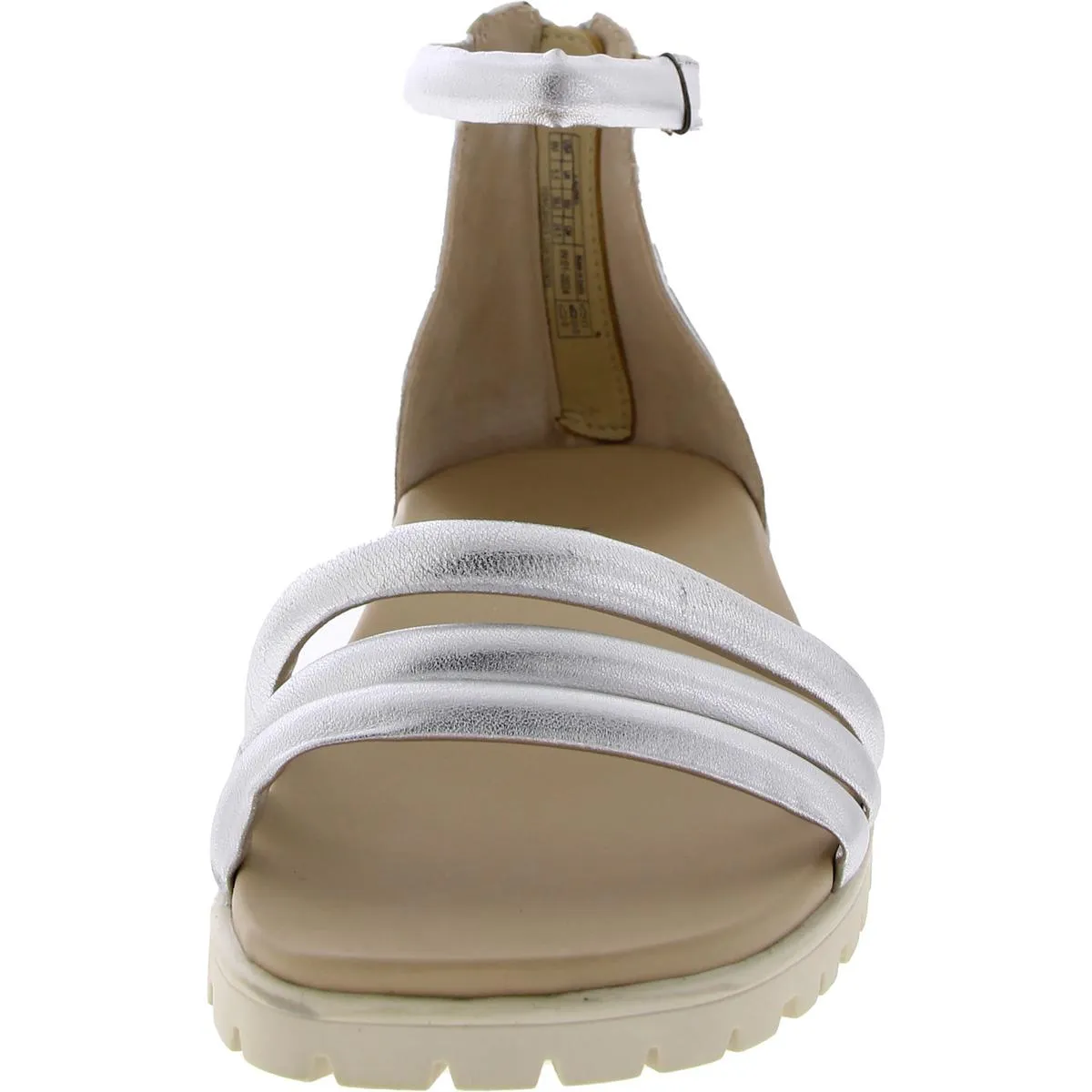 Laurel Womens Leather Zipper Ankle Strap