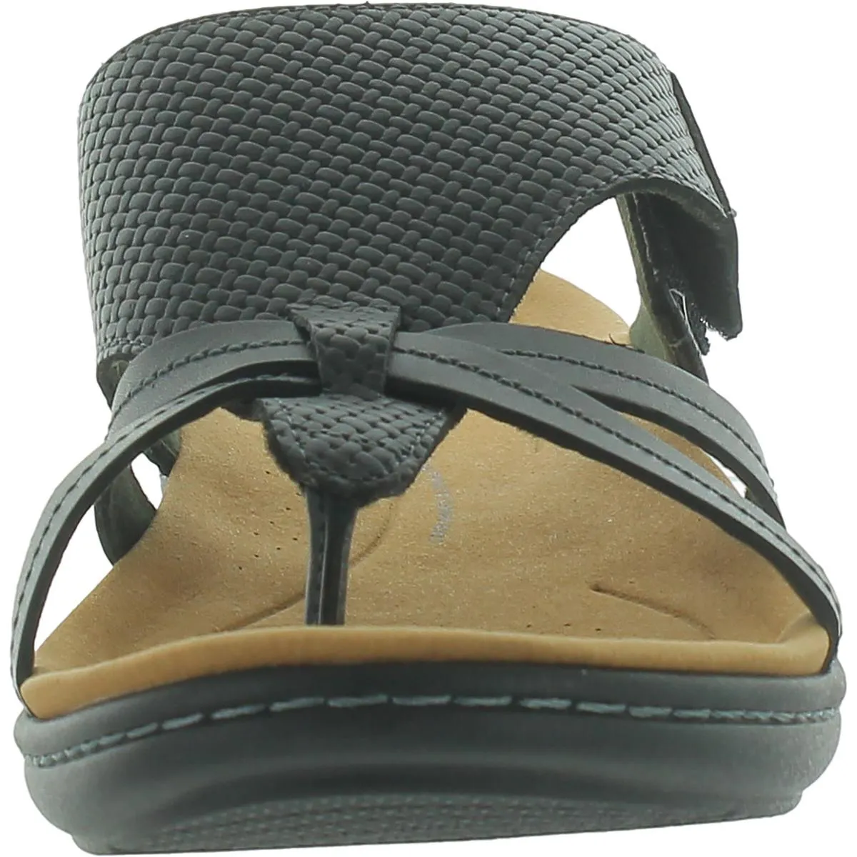 Laurieann Edge Womens Faux Leather Slip On Thong Sandals