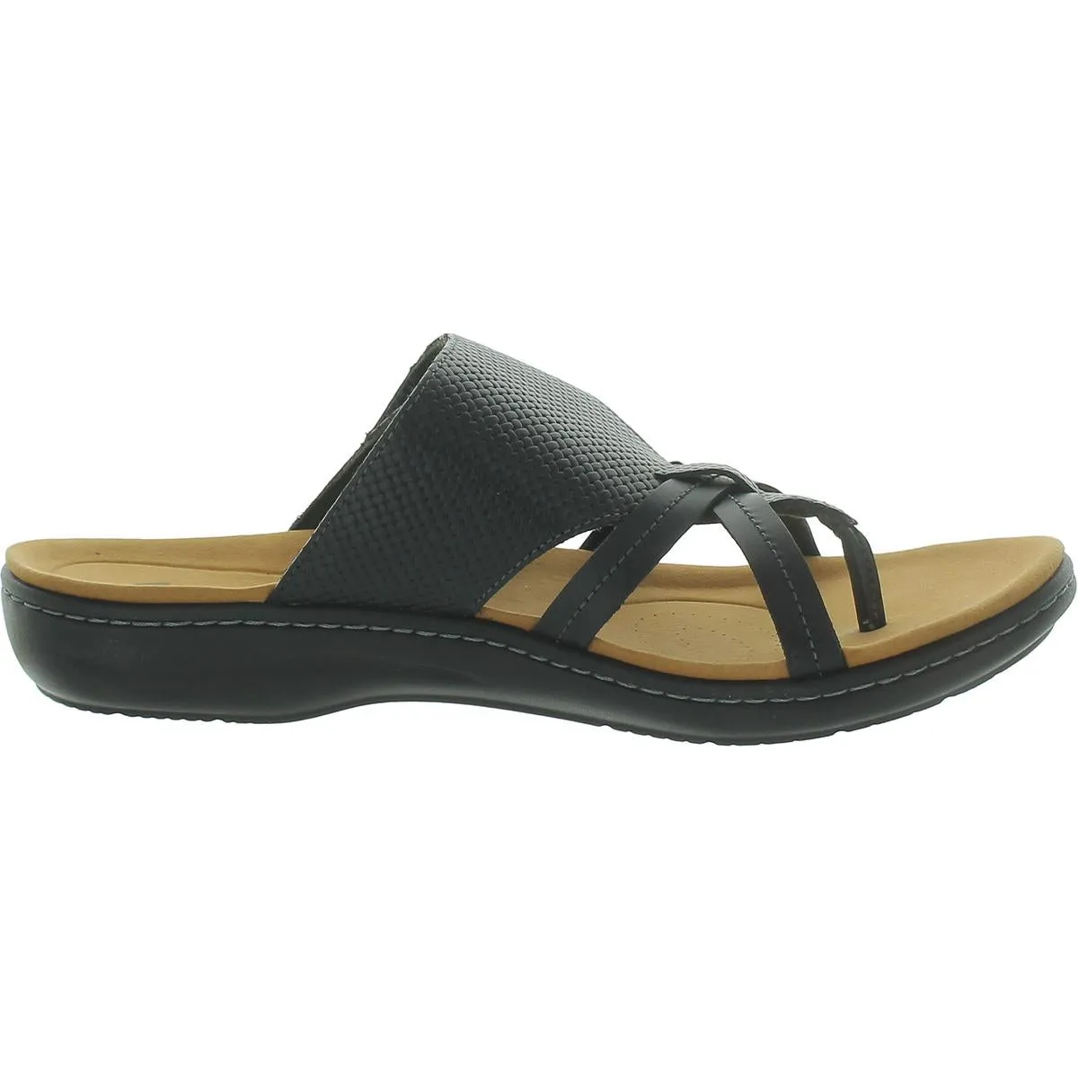 Laurieann Edge Womens Faux Leather Slip On Thong Sandals