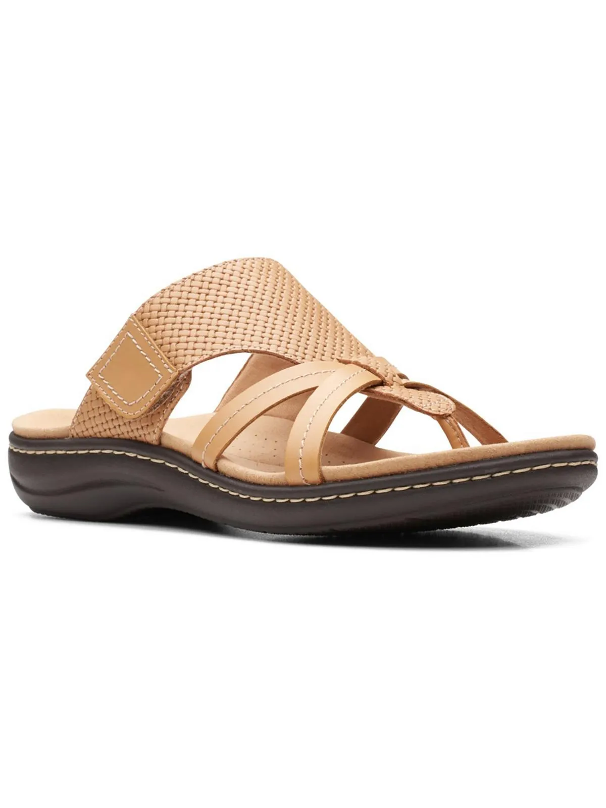 LAURIEANN Womens Slip On Open Toe Thong Sandals