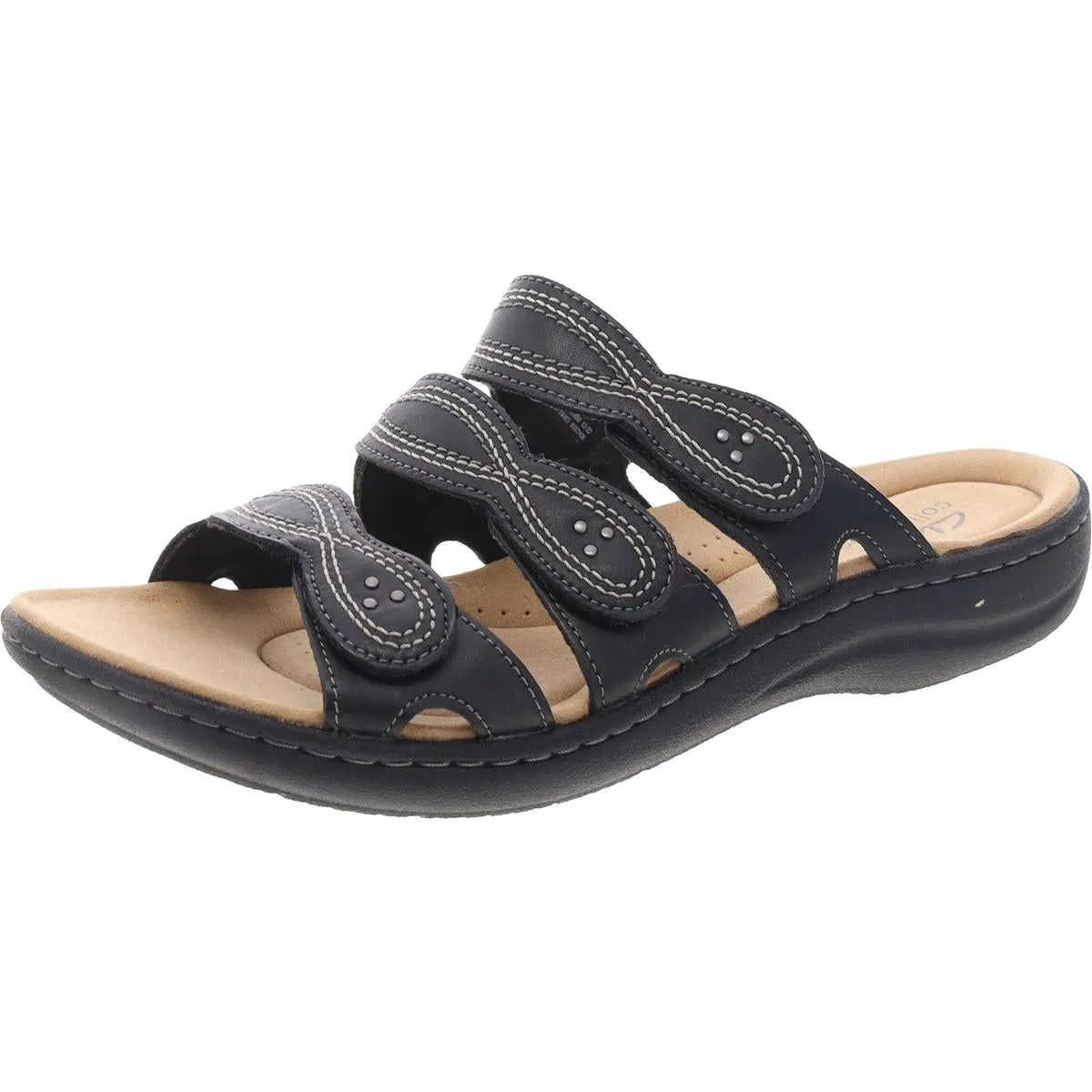 LAURIEANN Womens Slip On Open Toe Thong Sandals