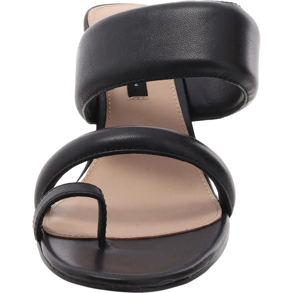 Layn Womens Leather Slip-On Mule Sandals