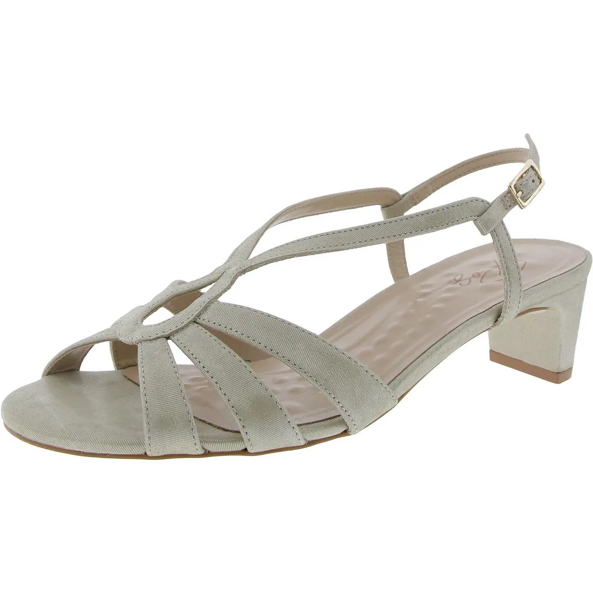 Leandra Womens Leather Ankle Strap Block Heel