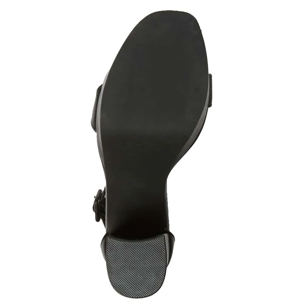 Lexi Heel in Black Smooth