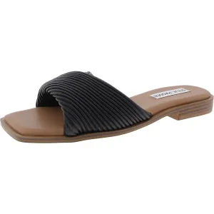 LIMITT Womens Criss-Cross Manmade Slide Sandals
