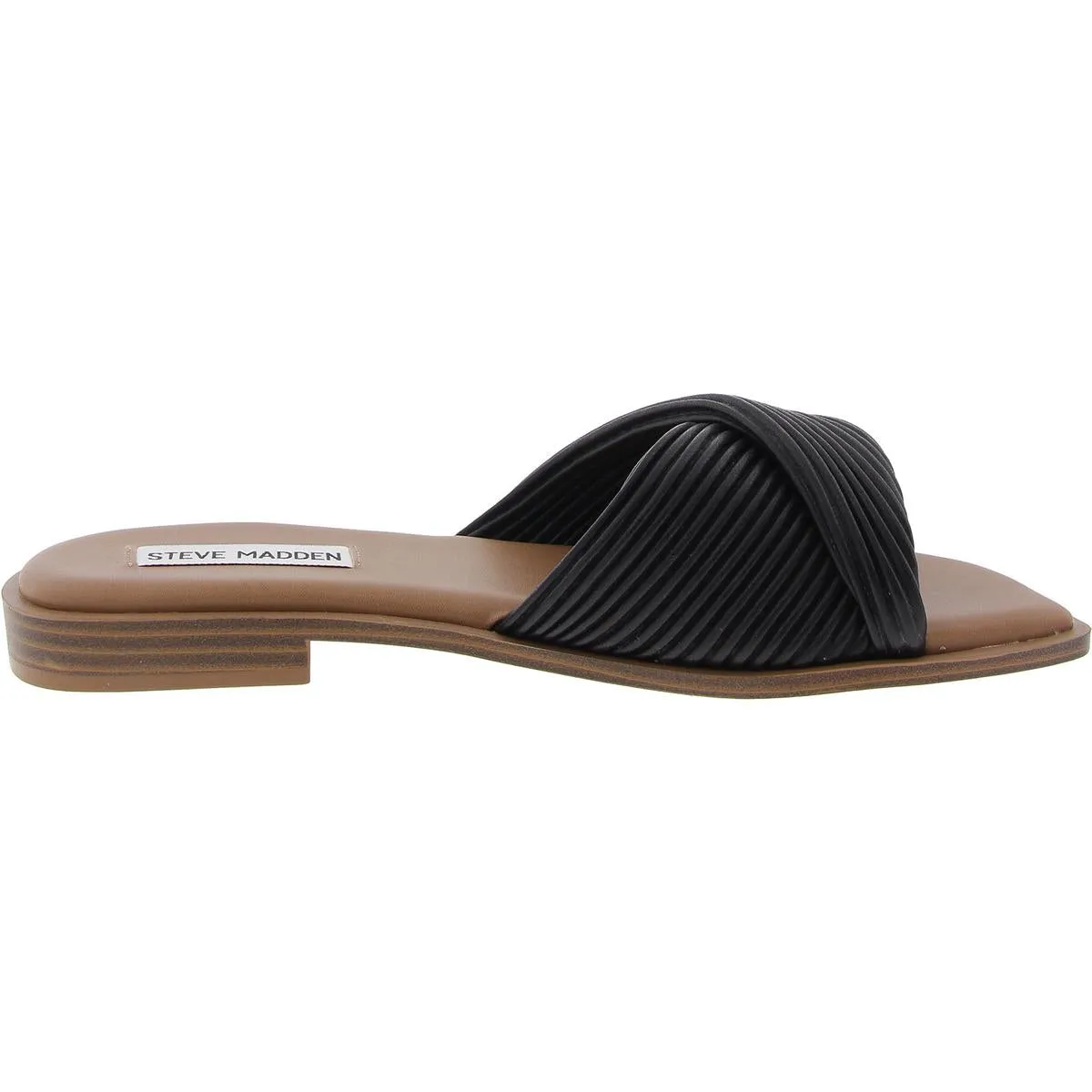 LIMITT Womens Criss-Cross Manmade Slide Sandals