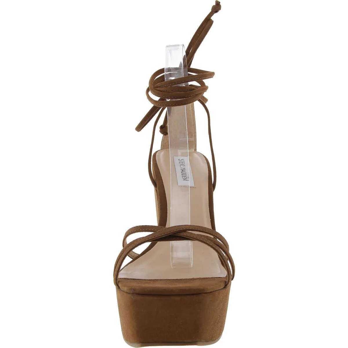 LINDA Womens Lace-Up Nubuck Wedge Sandals