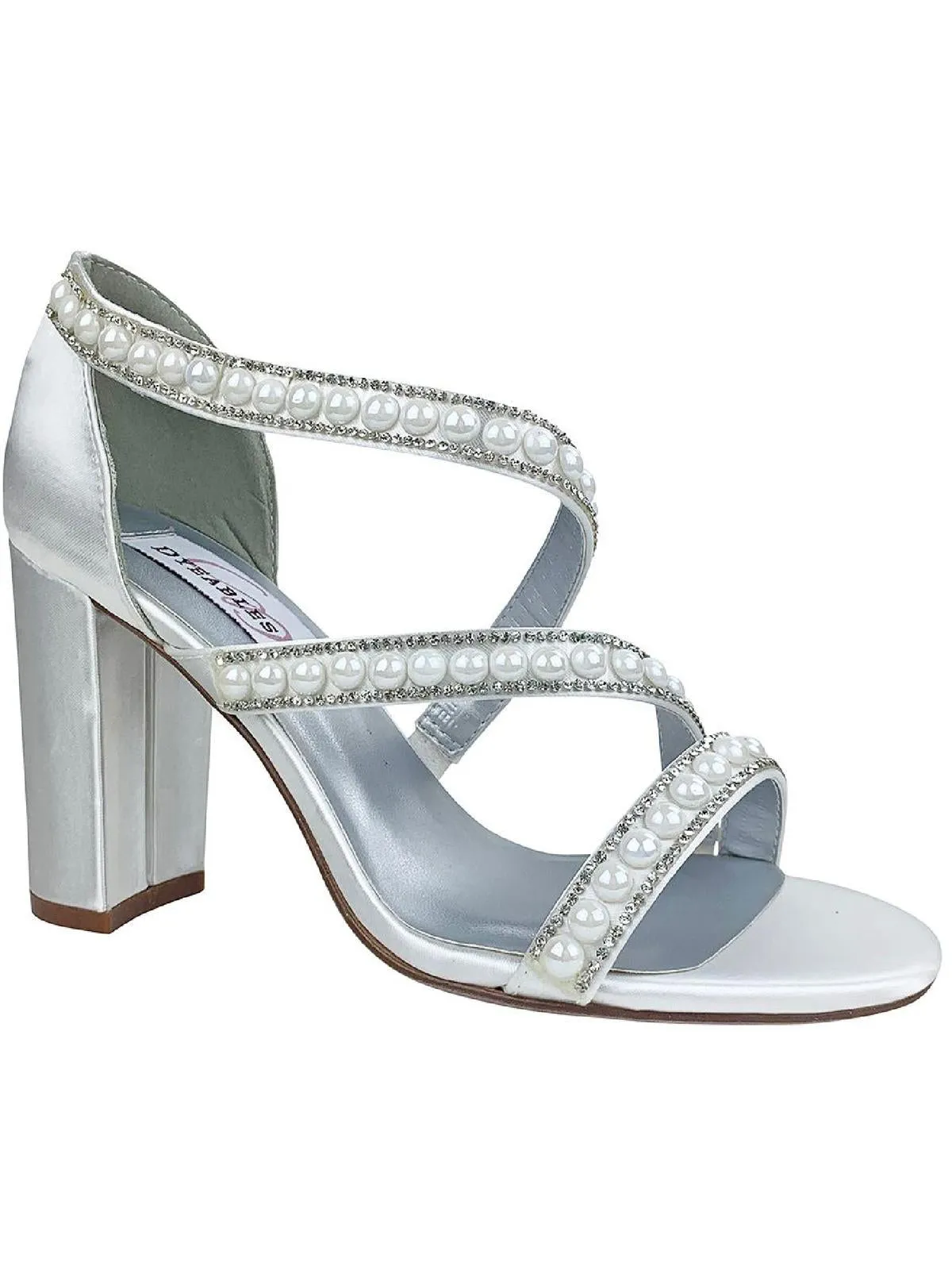 Linda Womens Rhinestone Embellished Dress Sandals