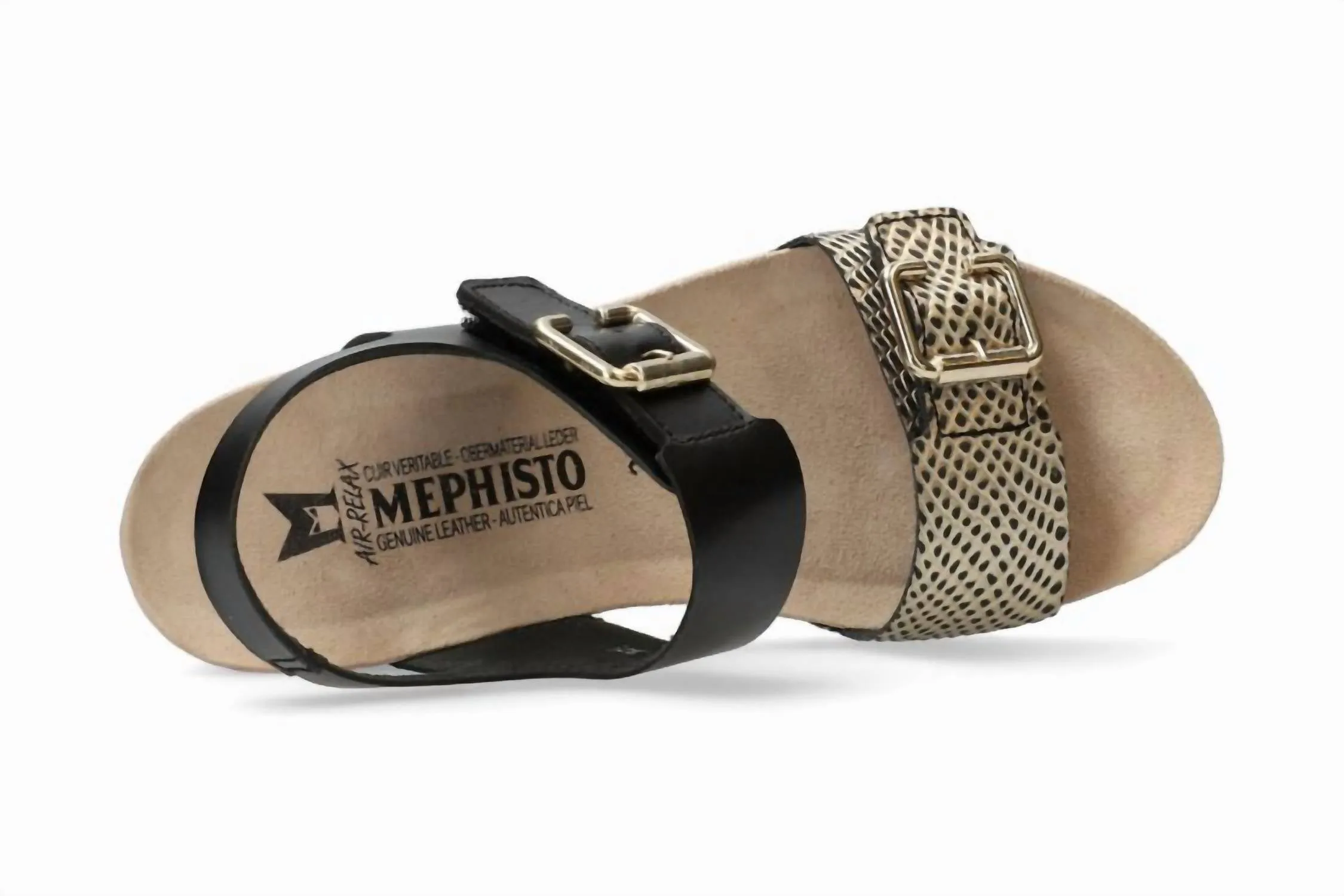 Lissandra Lightweight Walking Wedge Sandal In Black Cuba