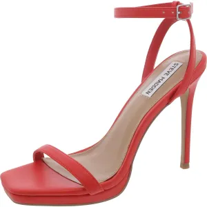 Lobos Womens Faux Leather Adjustable Ankle Strap