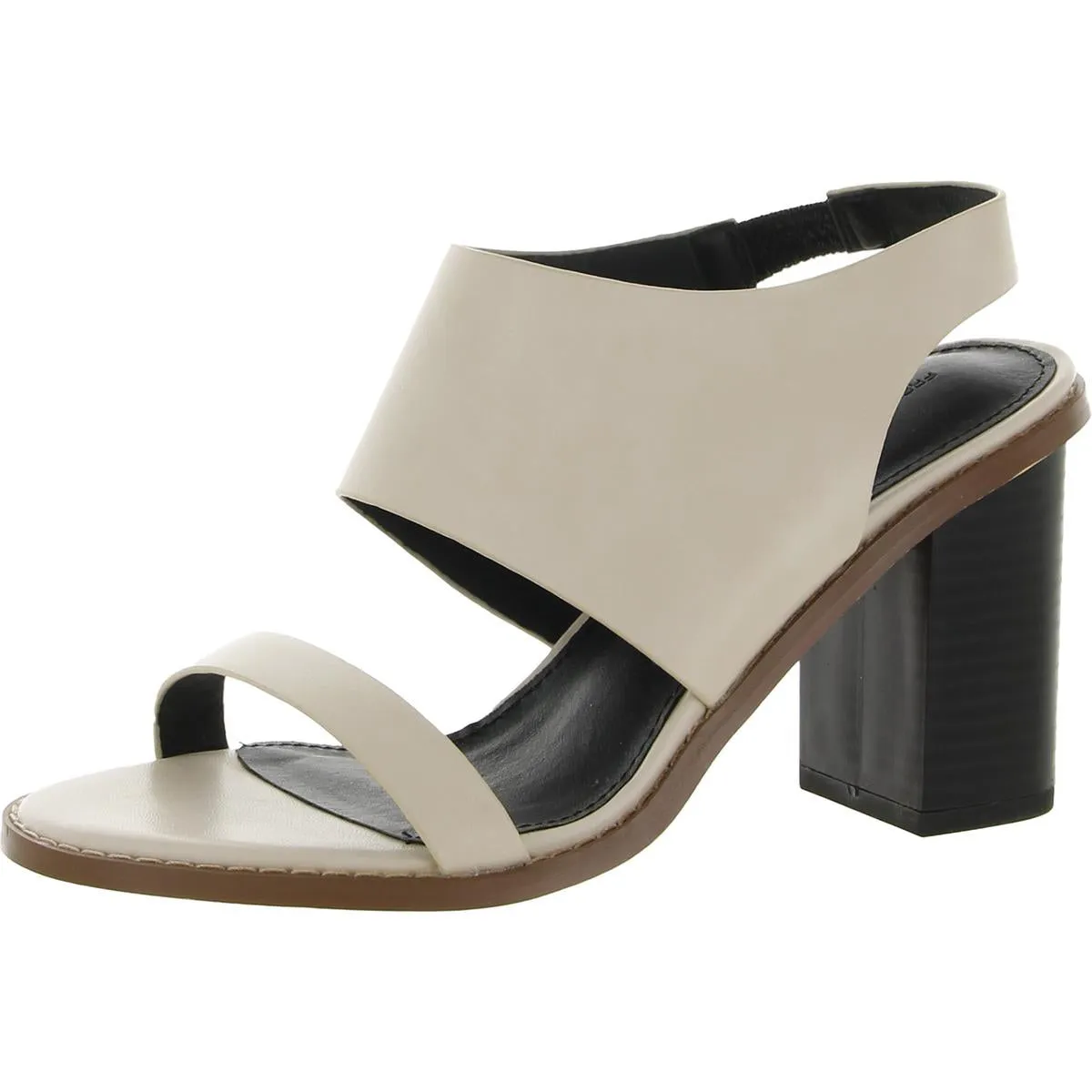 Lori   Womens Vegan Leather Padded Insole Block Heel