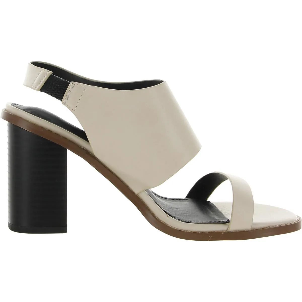 Lori   Womens Vegan Leather Padded Insole Block Heel
