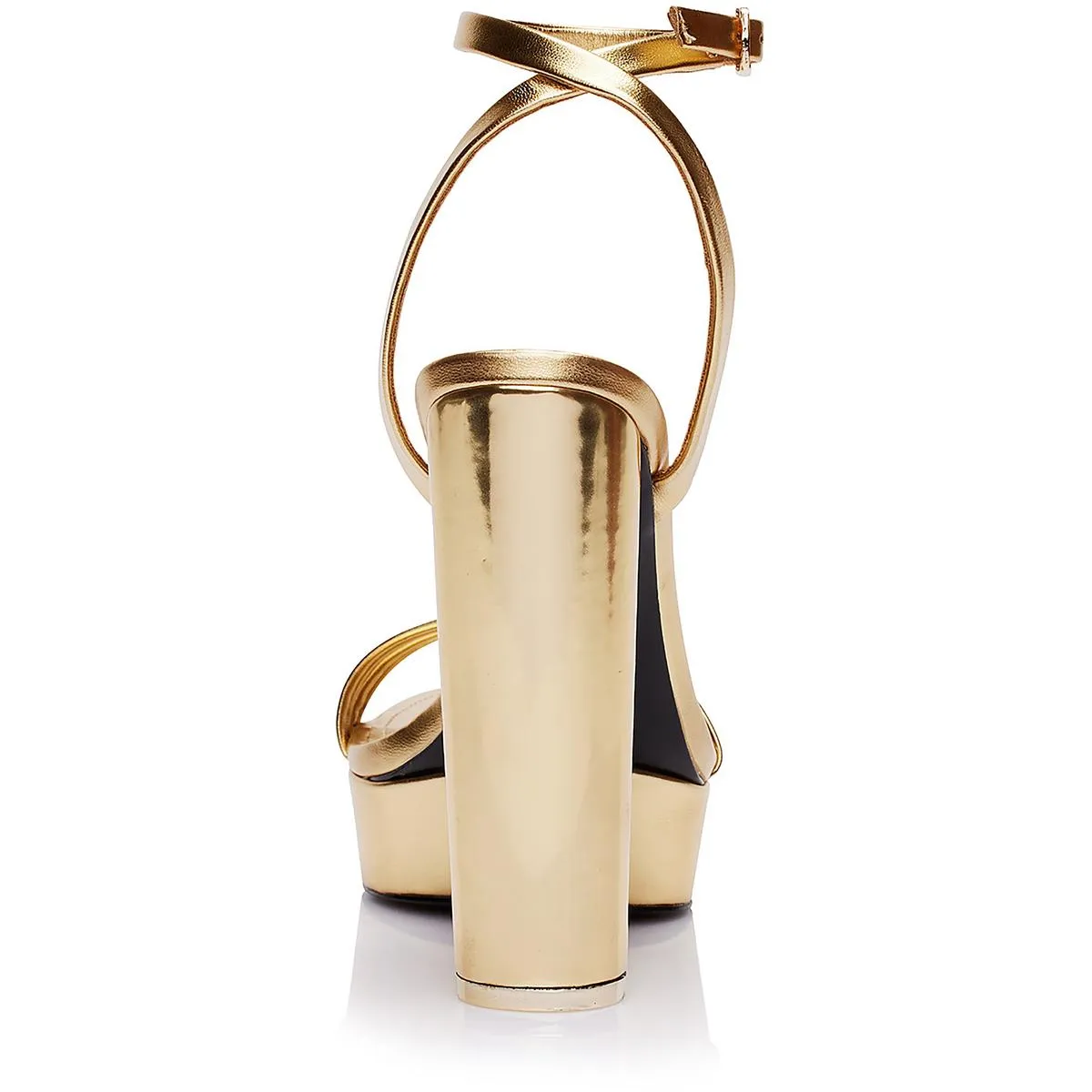 Love Womens Metallic Strappy Platform Sandals