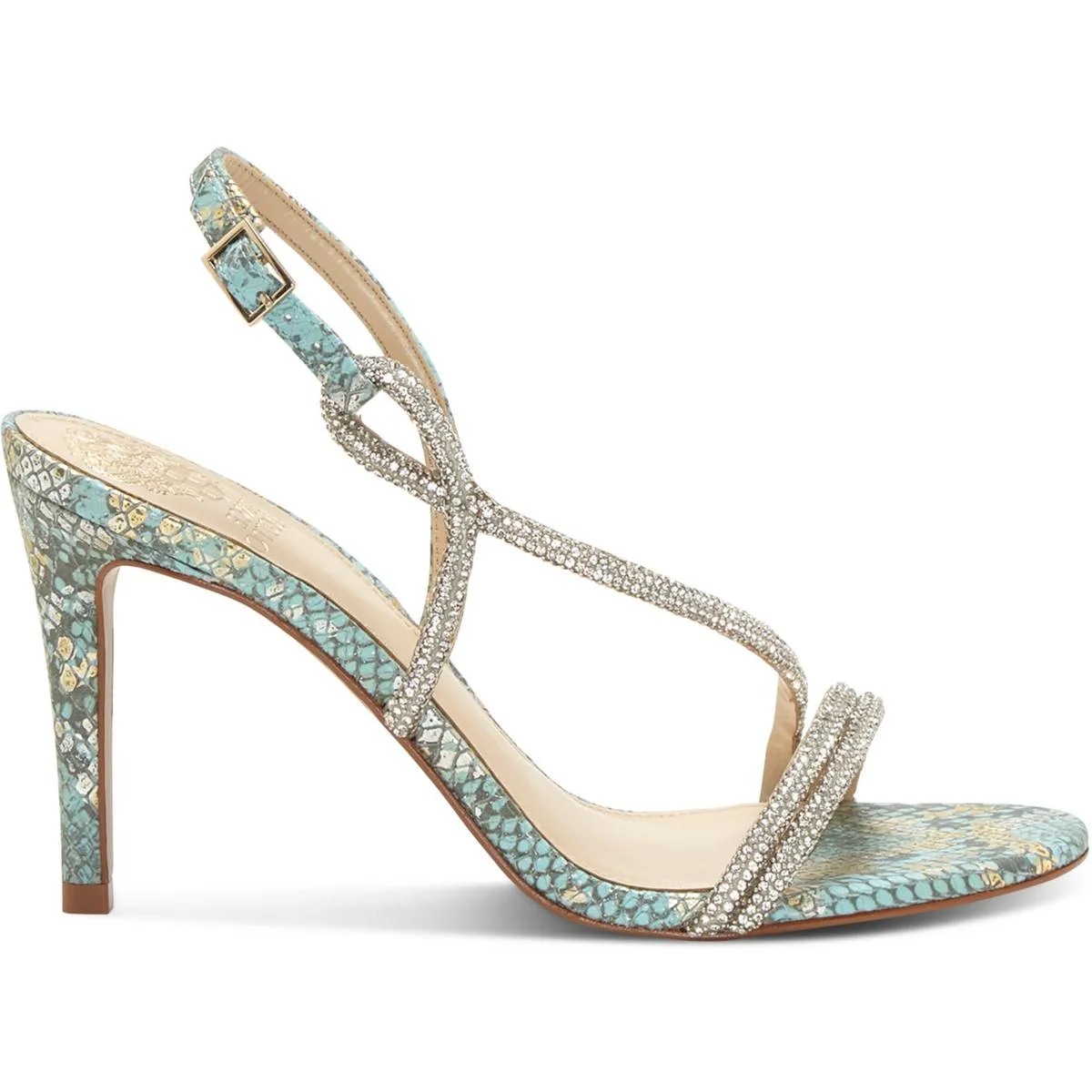 Luanna Womens Suede Rhinesone Heels