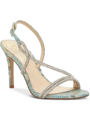 Luanna Womens Suede Rhinesone Heels