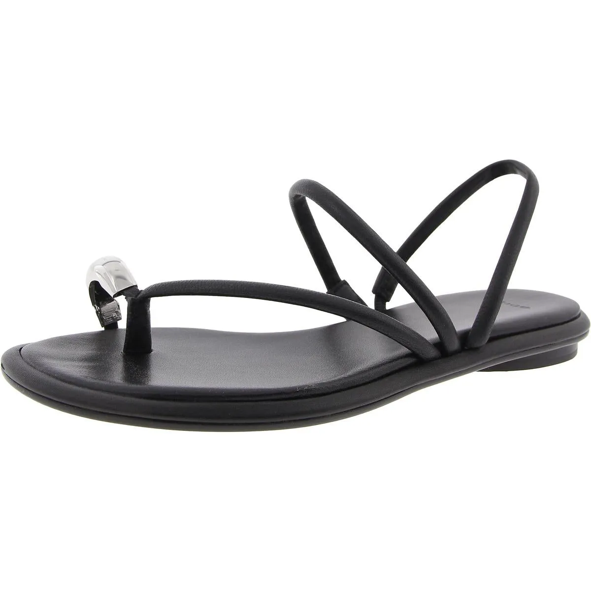 Lucila Womens Leather Slip On Strappy Sandals