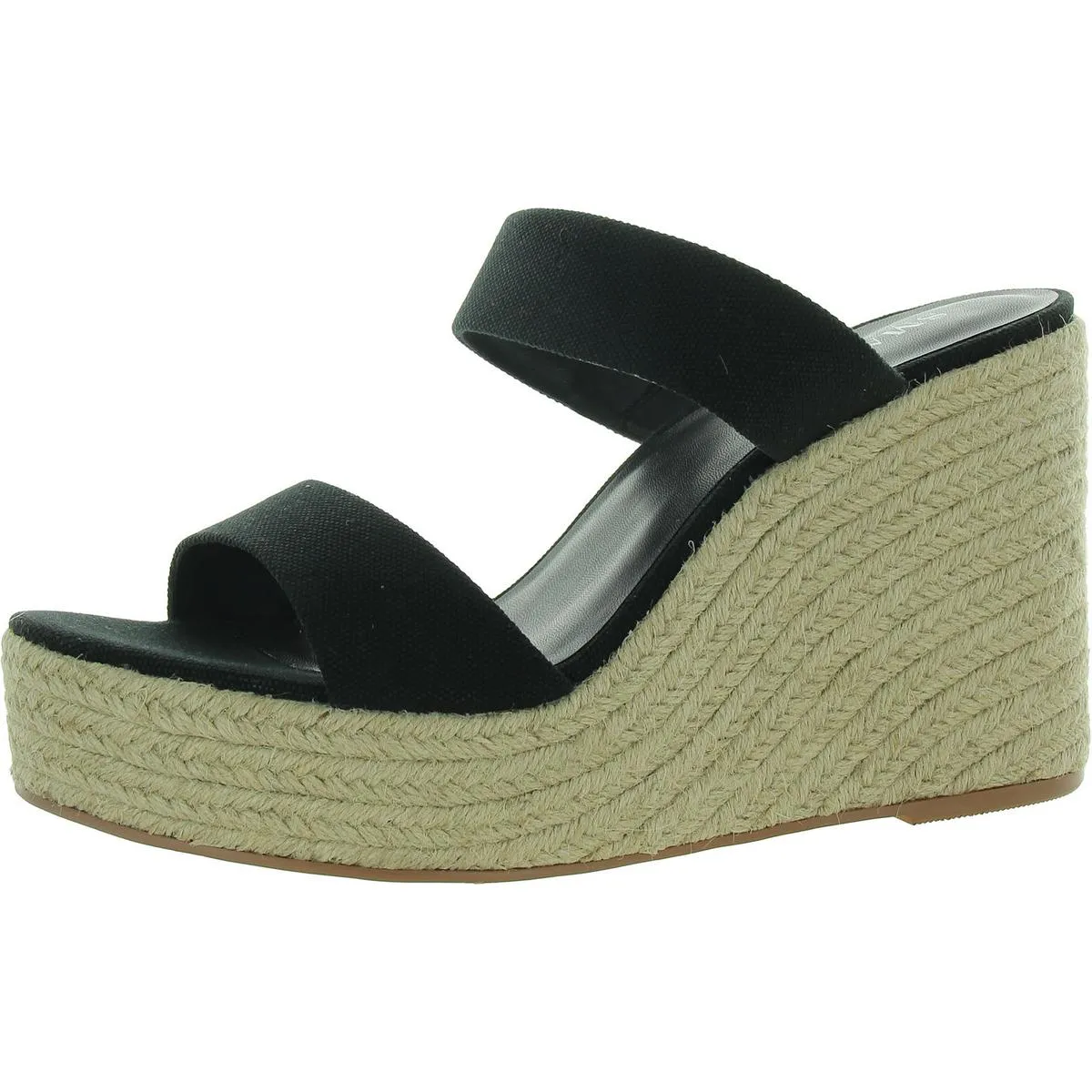 Luna Womens Open Toe Two-Strap Wedge Sandals