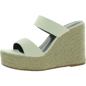 Luna Womens Open Toe Two-Strap Wedge Sandals