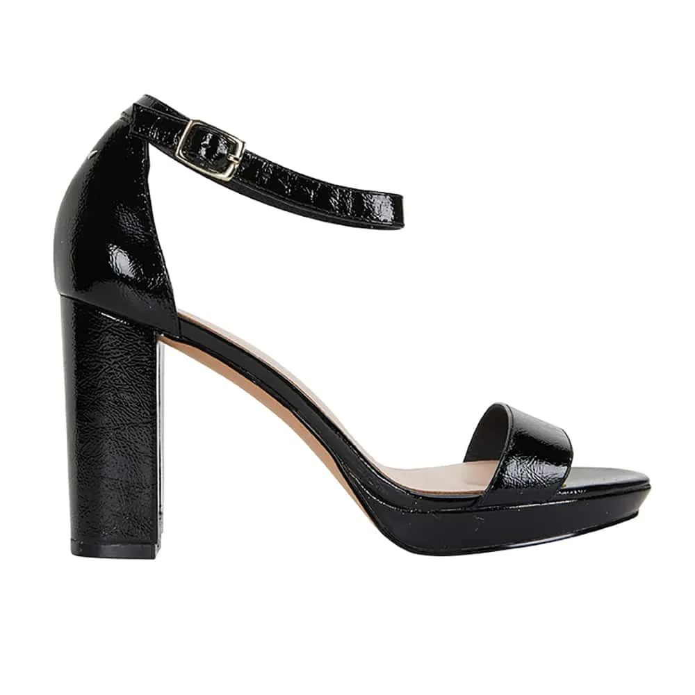 Lush Heel in Black Patent