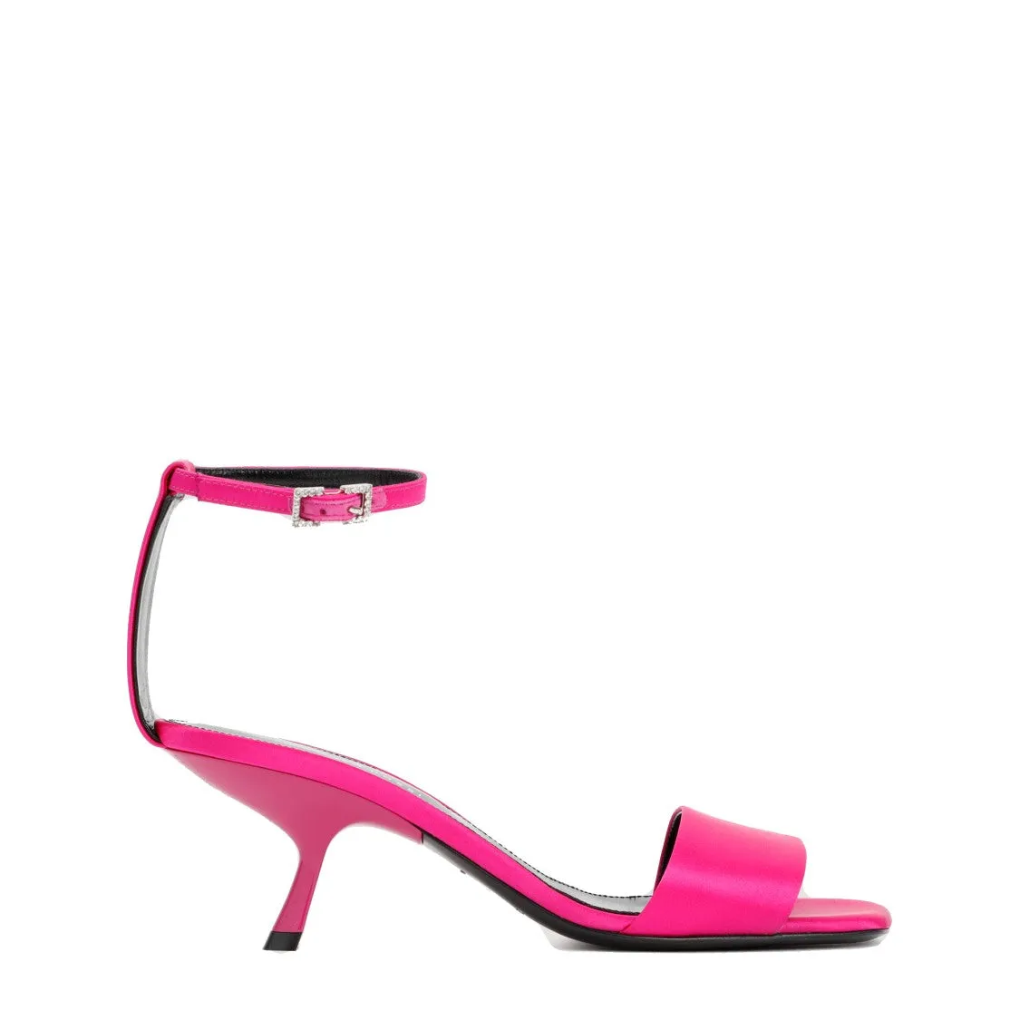 Magenta Satin Sandals