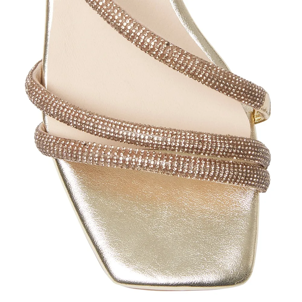 Majestic Heel in Gold Metallic Sparkle