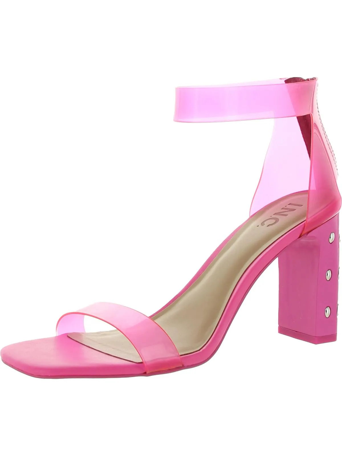 Makenna 5 Womens Faux eather Studded Ankle Strap