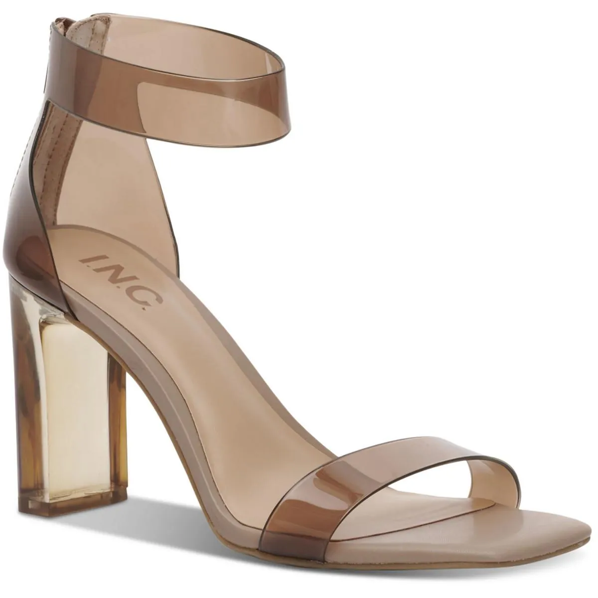 Makenna 5 Womens Faux eather Studded Ankle Strap