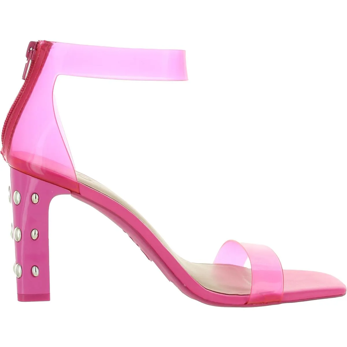 Makenna 5 Womens Faux eather Studded Ankle Strap