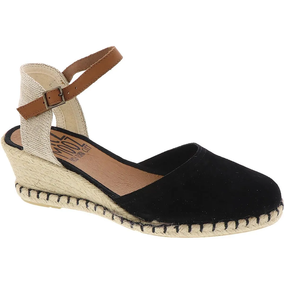 Malena Womens Suede Slingback Wedge Sandals
