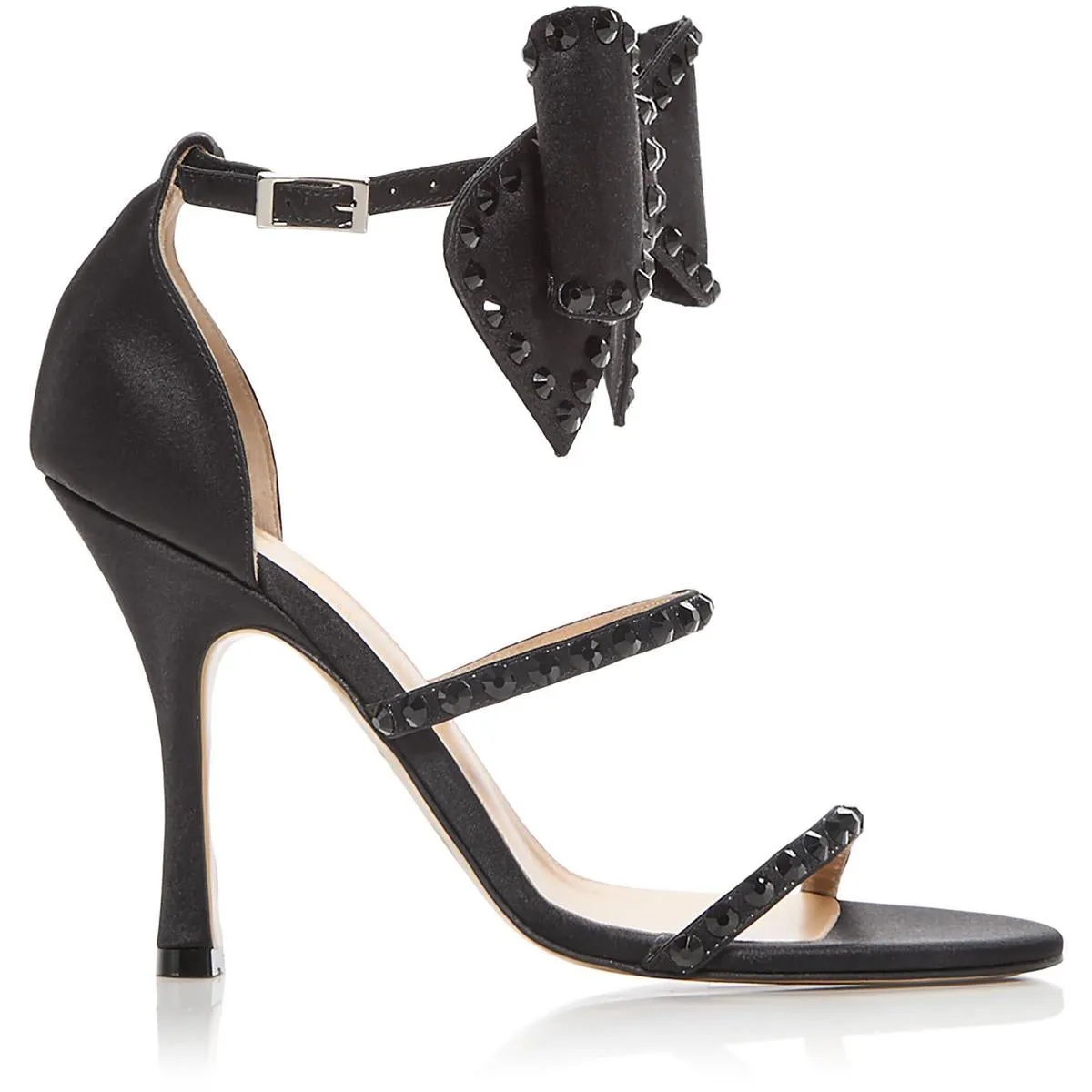Malika Womens Satin Bow Heels
