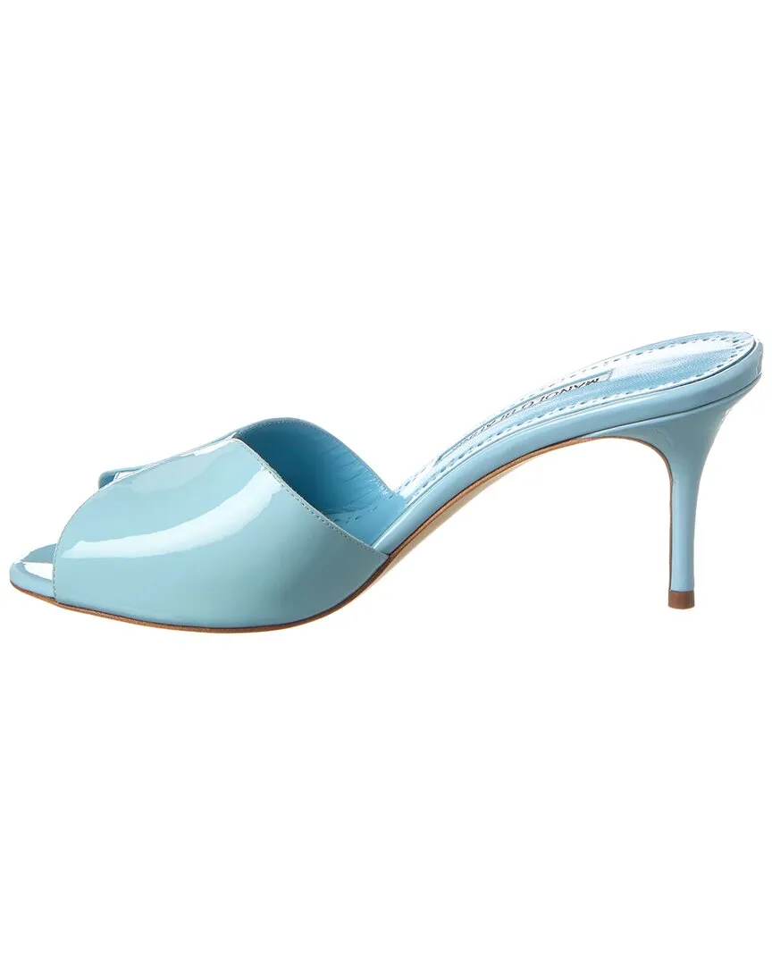 Manolo Blahnik Houramu 70 Patent Sandal