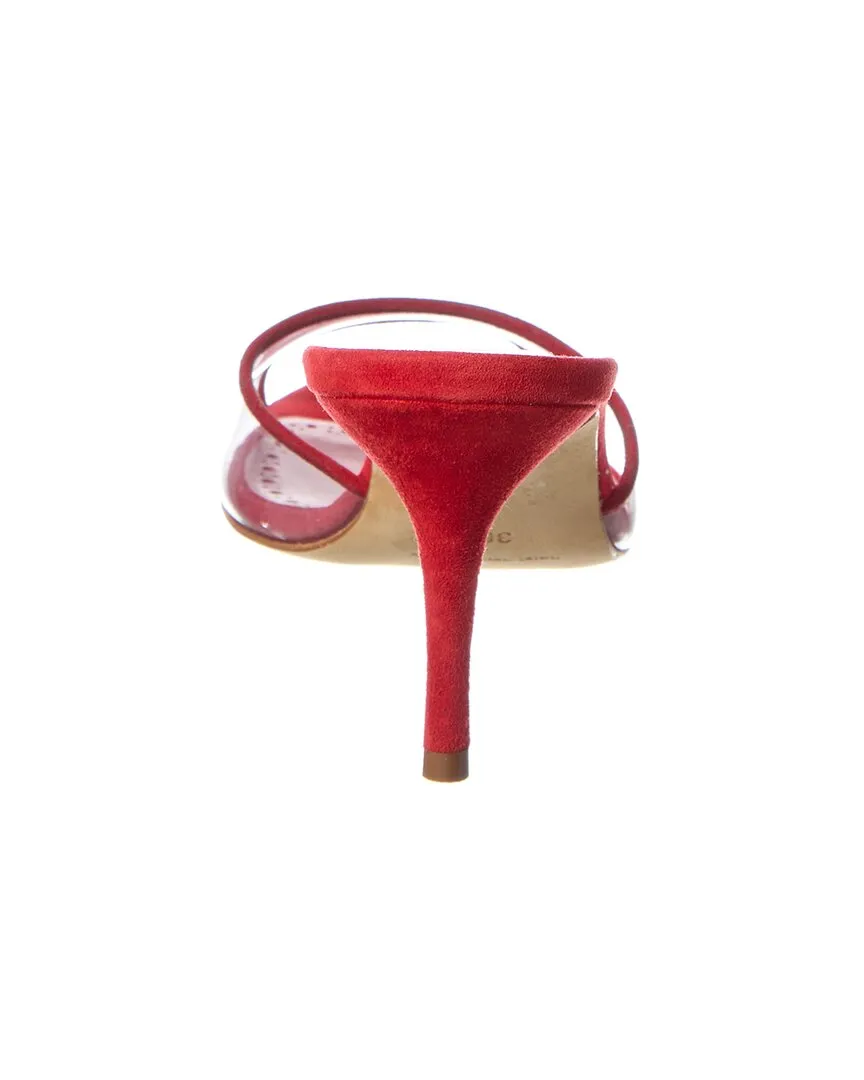 Manolo Blahnik Jadifa 70 Vinyl & Suede Sandal