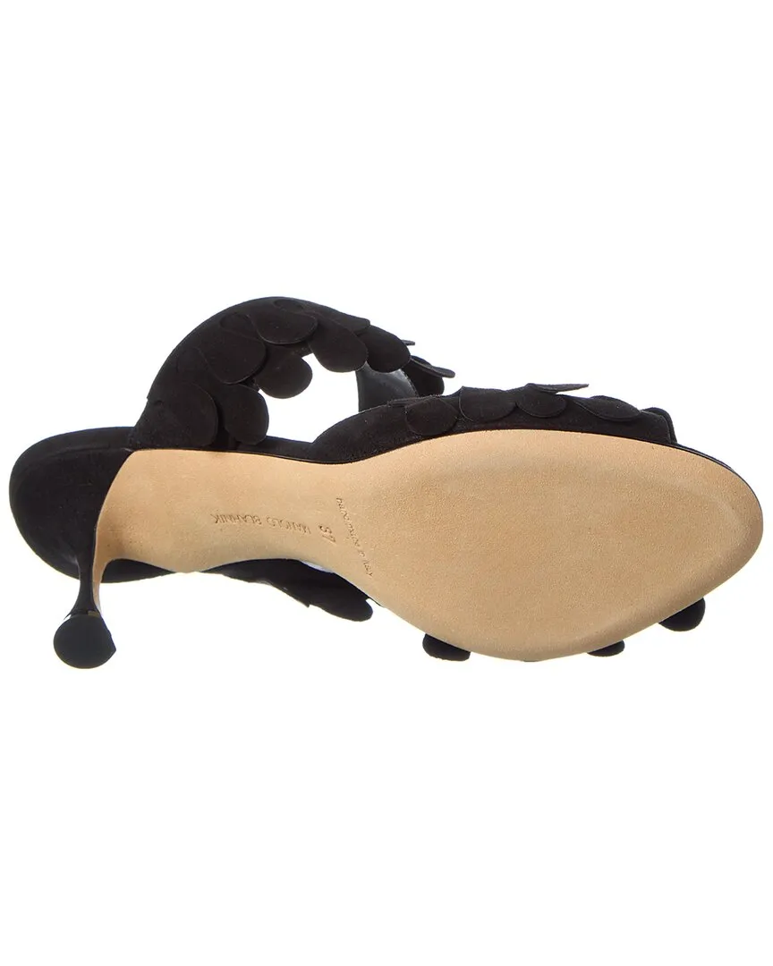 Manolo Blahnik Kelna 70 Suede Sandal