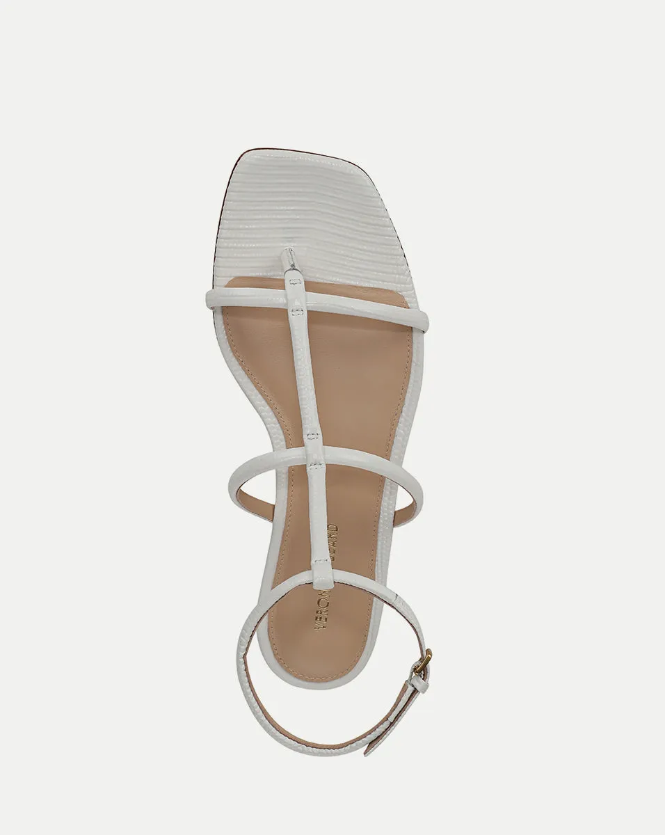 Marbella Lizard-Embossed Sandal